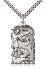 St Michael the Archangel medal - FN5720-Jewelry-Bliss Mfg-Sterling Silver-Michigan Church Supply