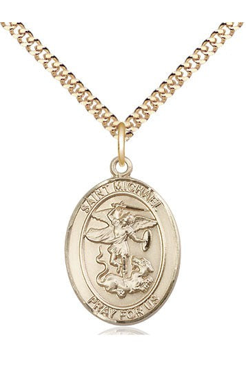 St Michael the Archangel medal - FN8076-Jewelry-Bliss Mfg-Gold Filled-Michigan Church Supply