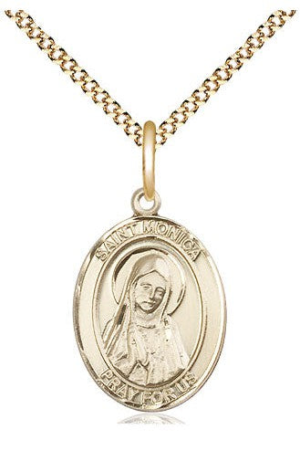 St Monica medal - FN8079-Jewelry-Bliss Mfg-Gold Filled-Michigan Church Supply