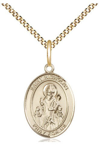 St Nicholas medal - FN8080-Jewelry-Bliss Mfg-Gold Filled-Michigan Church Supply