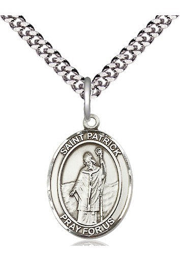 St Patrick medal - FN8084-Jewelry-Bliss Mfg-Sterling Silver-Michigan Church Supply