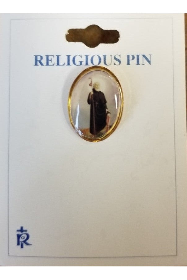 St Peregrine Lapel Pin - LAPN104PE-Inspirational Gifts-RELIGIOUS ART INC-Michigan Church Supply