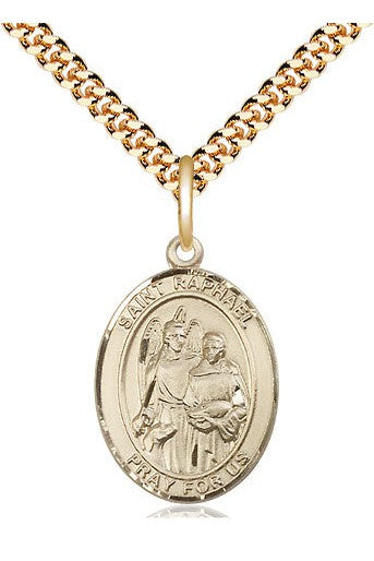 St Raphael the Archangel medal - FN8092-Jewelry-Bliss Mfg-Gold Filled-Michigan Church Supply