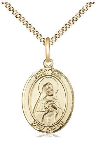 St Rita medal - FN8094-Jewelry-Bliss Mfg-Gold Filled-Michigan Church Supply