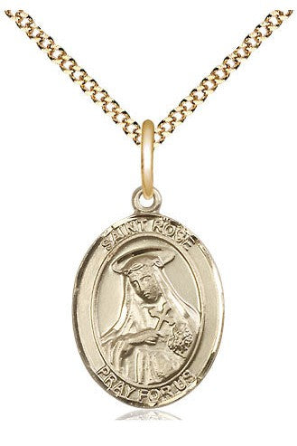 St Rose of Lima medal - FN8095-Jewelry-Bliss Mfg-Gold Filled-Michigan Church Supply