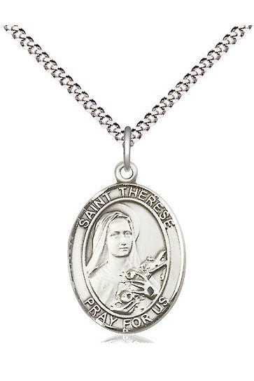 St Therese of Lisieux medal - FN8210-Jewelry-Bliss Mfg-Sterling Silver-Michigan Church Supply