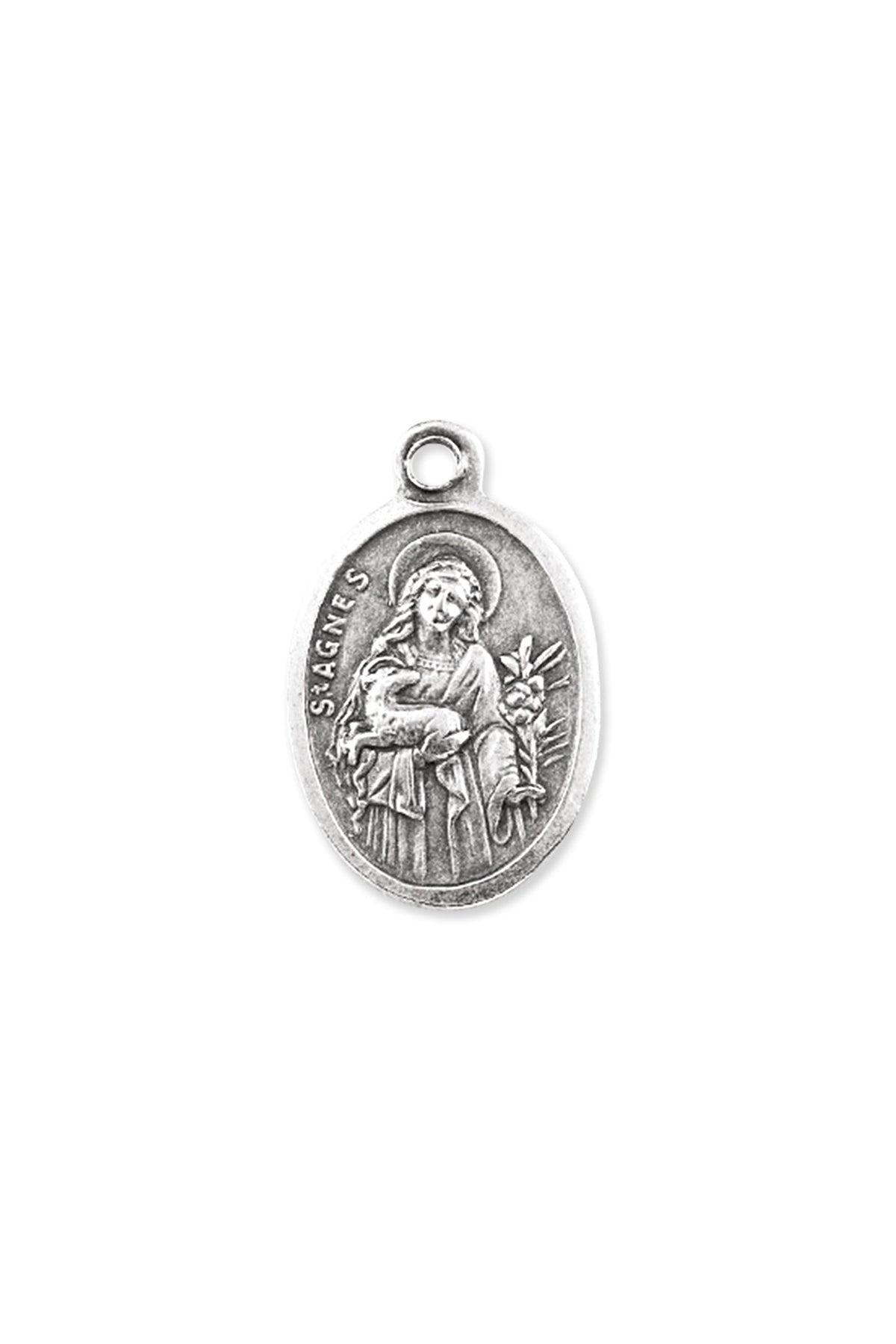 St. Agnes Medal - TA1086-Jewelry/Inspirational Gifts-Hirten-Michigan Church Supply