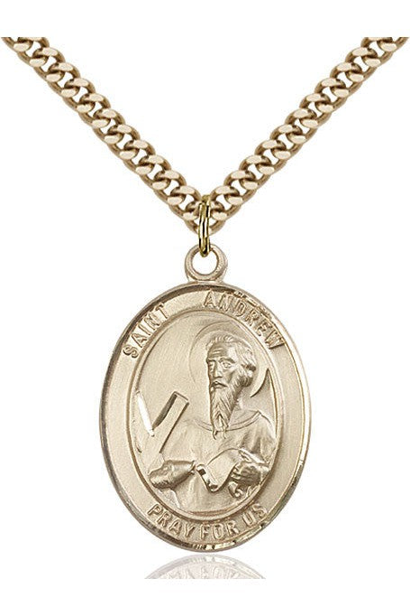 St. Andrew the Apostle Medal - FN7000-Jewelry-Bliss Mfg-Gold Filled-Michigan Church Supply