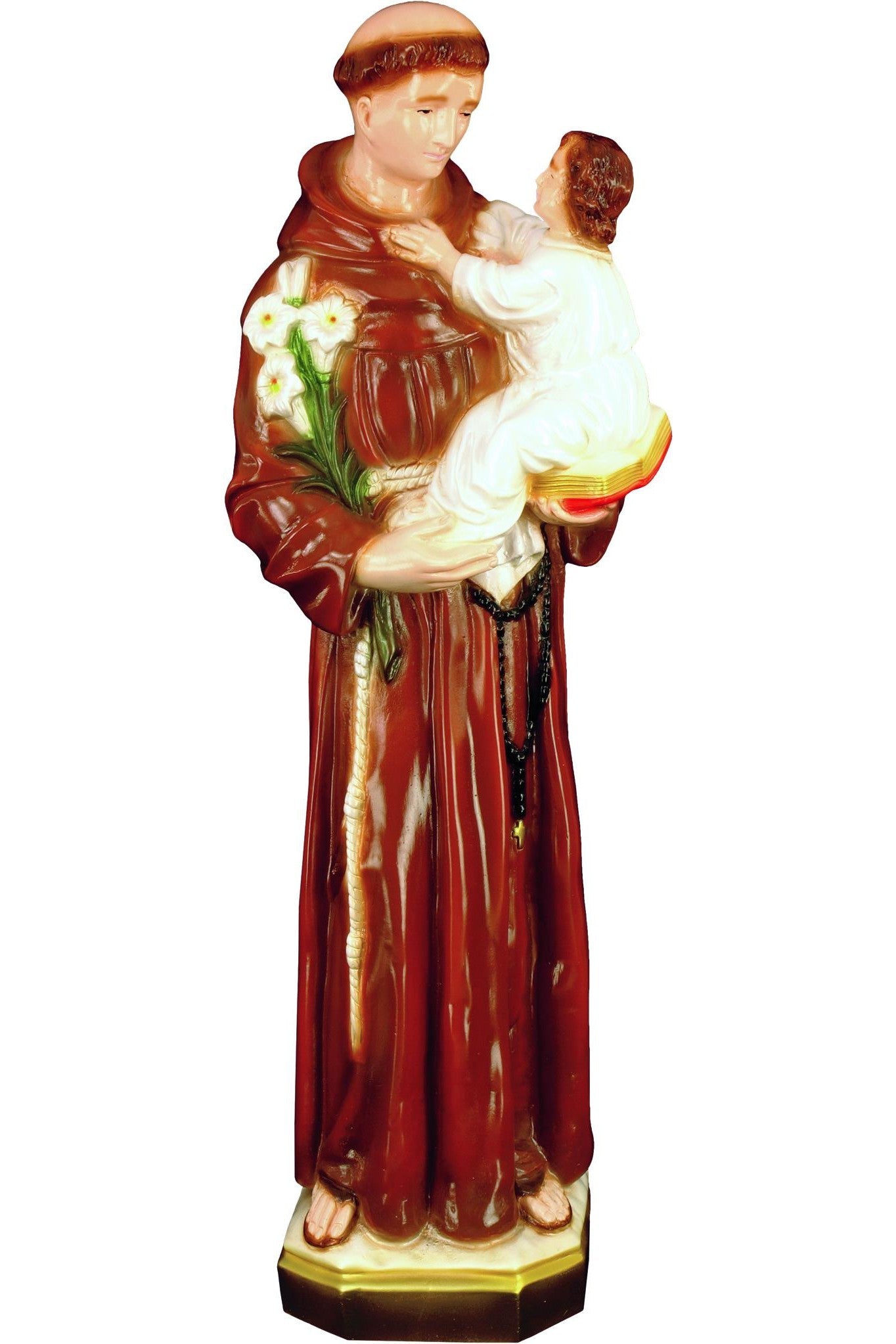 St. Anthony and Child WJSA2430C-Inspirational Gifts-Space Age Plastics-Colored-Michigan Church Supply