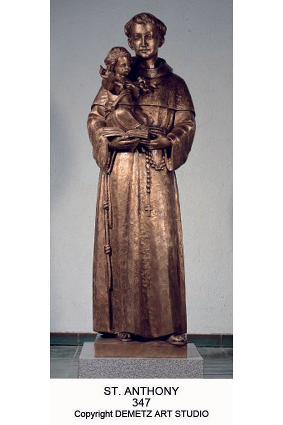 St. Anthony with Child - HD347-Church Life-Demetz-Fiberglass 36"-Michigan Church Supply