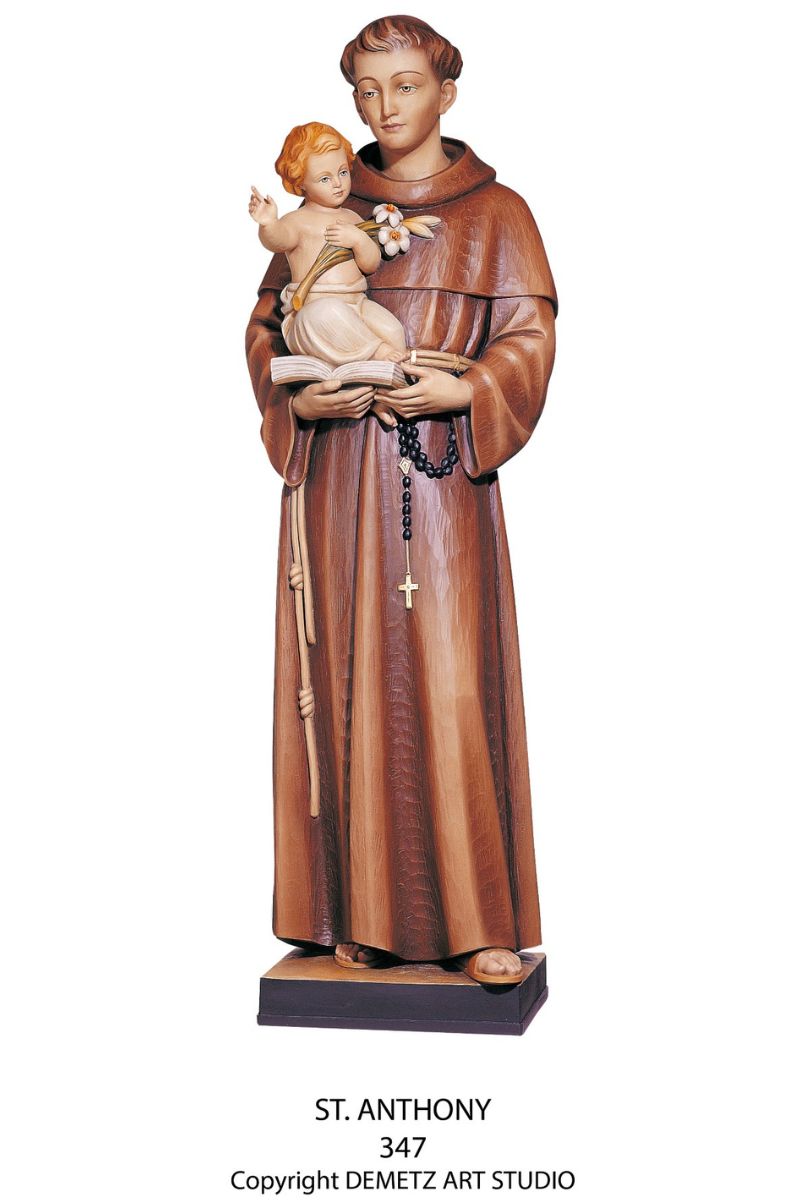 St. Anthony with Child - HD347-Church Life-Demetz-Fiberglass 36"-Michigan Church Supply