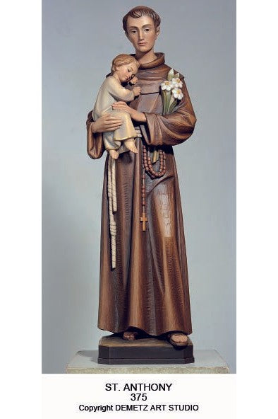 St. Anthony with Child - HD375-Church Life-Demetz-Fiberglass 24"-Michigan Church Supply