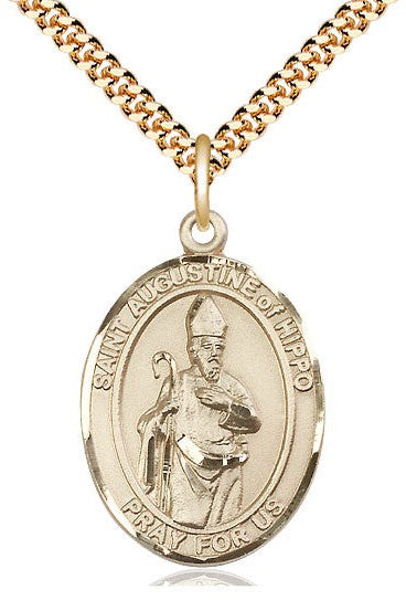 St. Augustine of Hippo Medal - FN7202-Jewelry-Bliss Mfg-Gold Filled-Michigan Church Supply