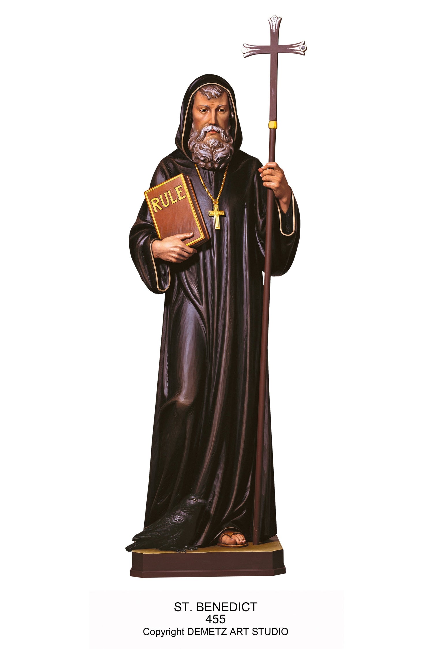 St. Benedict - HD455-Church Life-Demetz-Linden Wood 36"-Michigan Church Supply