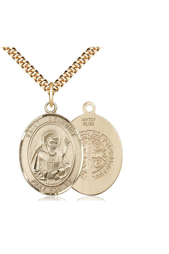 St. Benedict Medal - FN7008-Jewelry-Bliss Mfg-Gold Filled-Michigan Church Supply