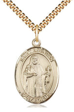 St. Brendan the Navigator Medal - FN7018-Jewelry-Bliss Mfg-Gold Filled-Michigan Church Supply