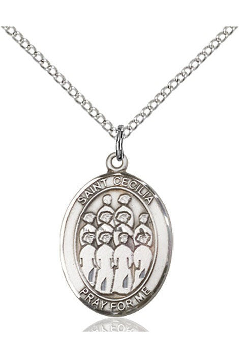 St. Cecilia / Choir Medal - FN8180-Jewelry-Bliss Mfg-Sterling Silver-Michigan Church Supply