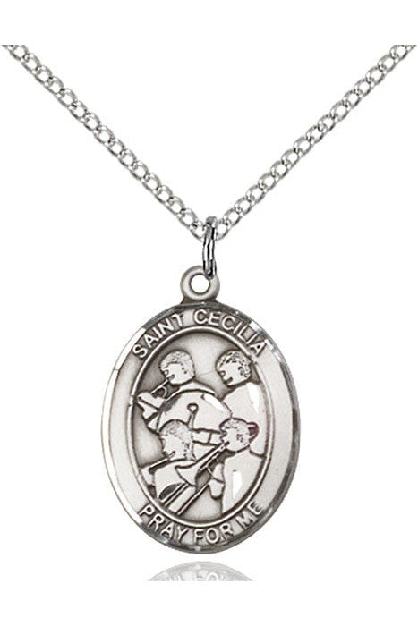 St. Cecilia / Marching Band Pendant - FN8179-Jewelry-Bliss Mfg-Sterling Silver-Michigan Church Supply