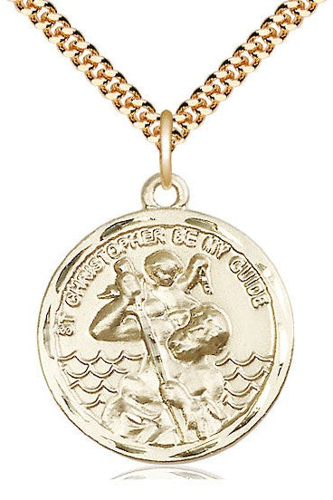 St. Christopher Medal - FN0036C-Jewelry-Bliss Mfg-Gold Filled-Michigan Church Supply