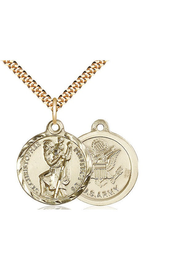 St. Christopher Medal - FN0192-Jewelry-Bliss Mfg-Gold Filled-Michigan Church Supply