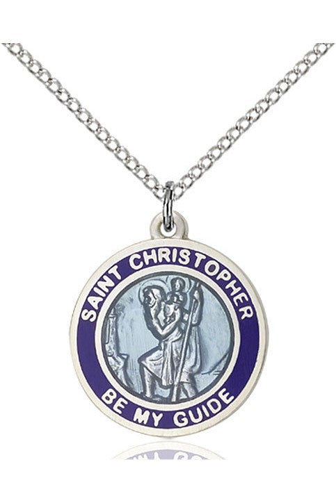 St. Christopher Medal - FN0192BBSS/18S-Jewelry-Bliss Mfg-Michigan Church Supply