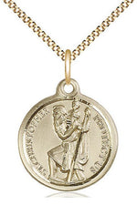 St. Christopher Medal - FN0192C-Jewelry-Bliss Mfg-Gold Filled-Michigan Church Supply