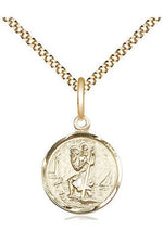 St. Christopher Medal - FN0601C-Jewelry-Bliss Mfg-Gold Filled-Michigan Church Supply