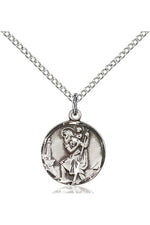 St. Christopher Medal - FN0601C-Jewelry-Bliss Mfg-Sterling Silver-Michigan Church Supply