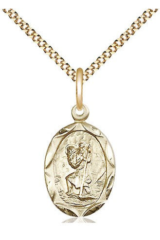 St. Christopher Medal - FN0612C-Jewelry-Bliss Mfg-Gold Filled-Michigan Church Supply