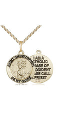 St. Christopher Medal - FN4049-Jewelry-Bliss Mfg-Gold Filled-Michigan Church Supply