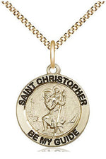 St. Christopher Medal - FN4051-Jewelry-Bliss Mfg-Gold Filled-Michigan Church Supply