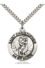 St. Christopher Medal - FN4075-Jewelry-Bliss Mfg-Sterling Silver-Michigan Church Supply