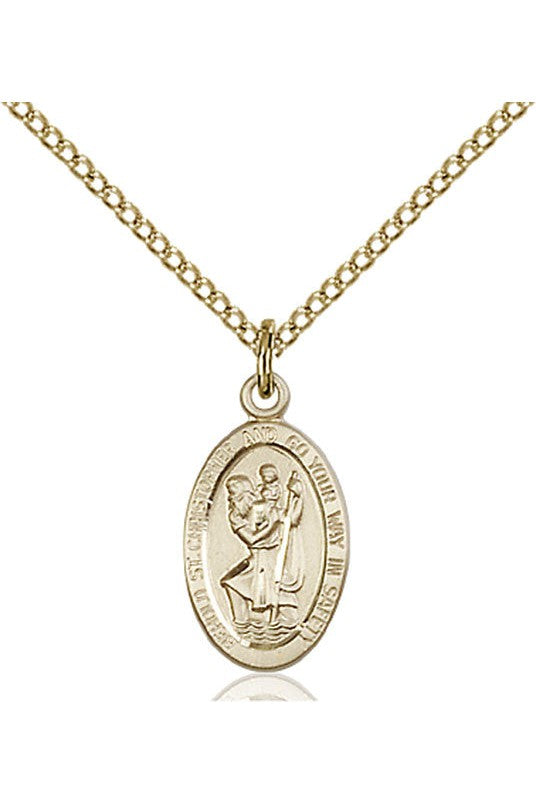 St. Christopher Medal - FN4122C-Jewelry-Bliss Mfg-Gold Filled-Michigan Church Supply