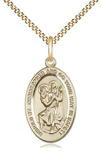 St. Christopher Medal - FN4123CSS-Jewelry-Bliss Mfg-Gold Filled-Michigan Church Supply