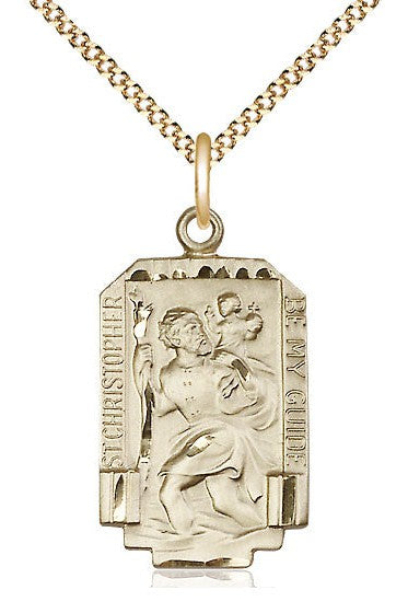 St. Christopher Medal - FN4209-Jewelry-Bliss Mfg-Gold Filled-Michigan Church Supply