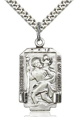 St. Christopher Medal - FN4209-Jewelry-Bliss Mfg-Sterling Silver-Michigan Church Supply