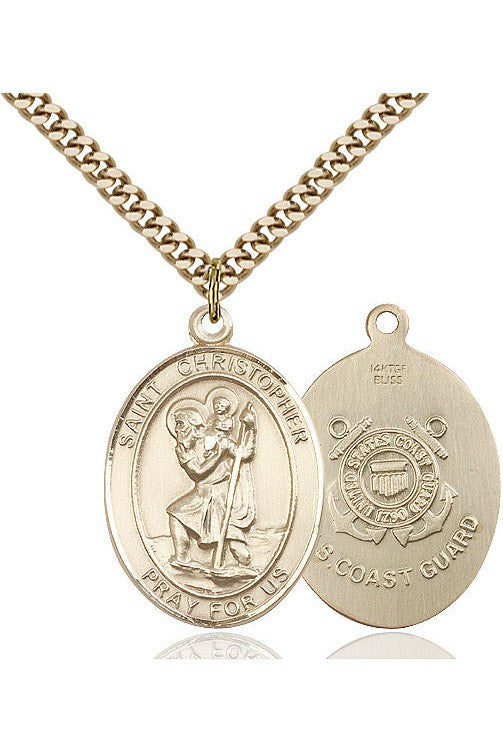 St. Christopher Medal - FN7022-3-Jewelry-Bliss Mfg-Gold Filled-Michigan Church Supply