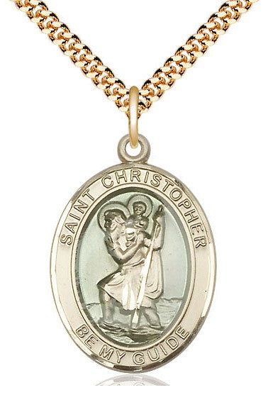 St. Christopher Medal - FN7022E-Jewelry-Bliss Mfg-Gold Filled-Michigan Church Supply