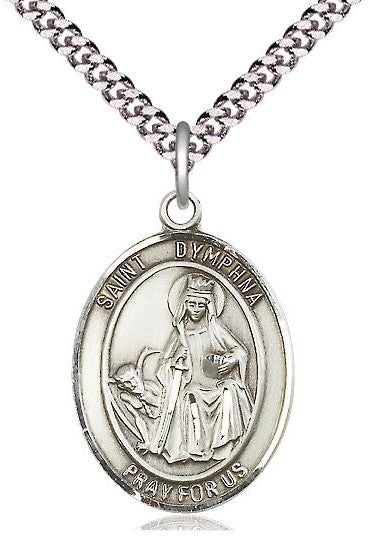 St. Dymphna Medal - FN7032-Jewelry-Bliss Mfg-Sterling Filled-Michigan Church Supply