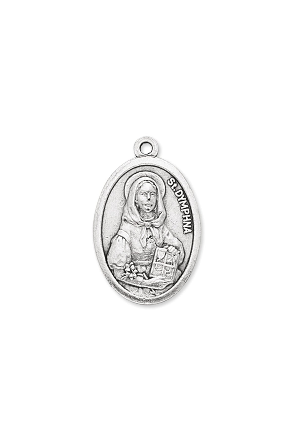 St. Dymphna Medal - TA1086-Jewelry/Inspirational Gifts-Hirten-Michigan Church Supply