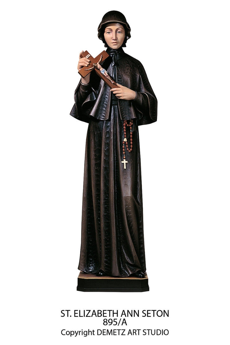 St. Elizabeth Ann Seton - HD895A-Church Life-Demetz-Linden Wood 36"-Michigan Church Supply