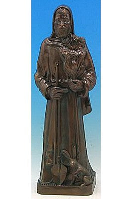 St. Fiacre WJSA2412C-Inspirational Gifts-Space Age Plastics-Bronze-Michigan Church Supply