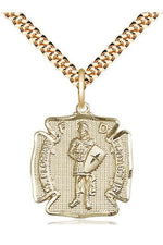 St. Florian Medal - FN0070-Jewelry-Bliss Mfg-Gold Filled-Michigan Church Supply