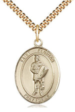 St. Florian Medal - FN7034-Jewelry-Bliss Mfg-Gold Filled-Michigan Church Supply