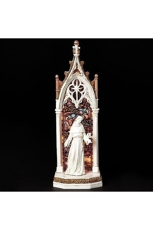 St. Francis Arched Window Figure LED 11.75" - LI601298-Inspirational Gifts-Roman, Inc-Michigan Church Supply