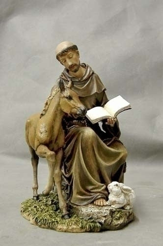 St. Francis w/ Horse Figure - LI90850-Inspirational Gifts-Roman, Inc-Michigan Church Supply