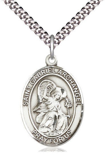 St. Gabriel the Archangel Medal - FN7039-Jewelry-Bliss Mfg-Sterling Silver-Michigan Church Supply