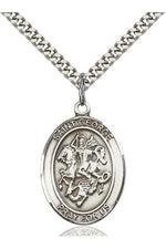 St. George Medal - FN7040-Jewelry-Bliss Mfg-Sterling Silver-Michigan Church Supply