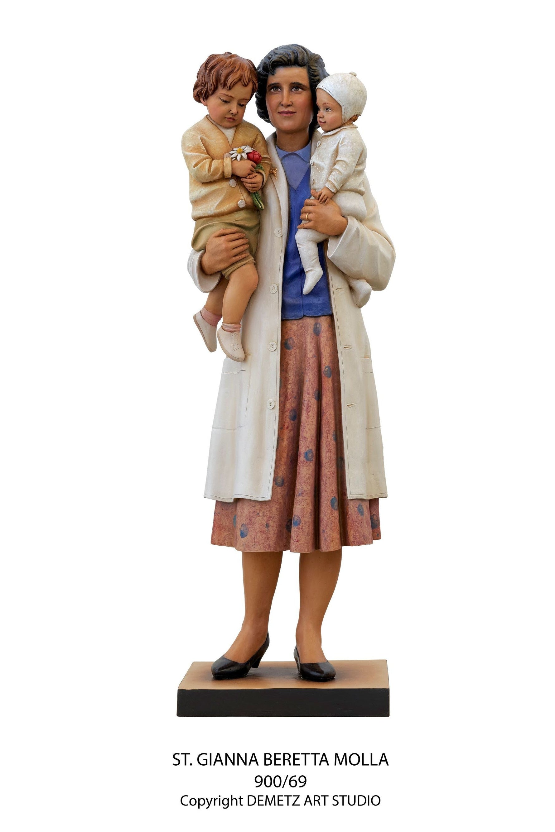 St. Gianna Beretta Molla with Children - HD90069-Church Life-Demetz-Michigan Church Supply