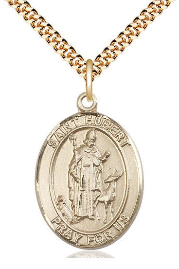 St. Hubert of Liege Medal - FN7045-Jewelry-Bliss Mfg-Gold Filled-Michigan Church Supply